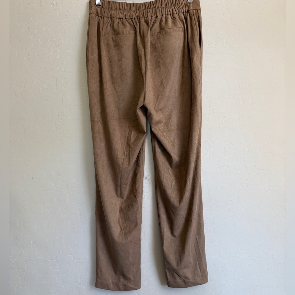 Women's Tan Suede Pants Straight Leg S - Picture 4 of 7